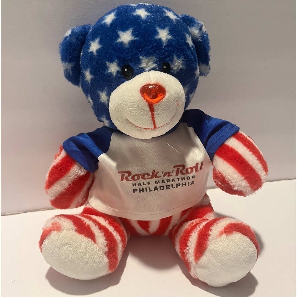 Rock n Roll half marathon‎ Philadelphia, patriotic Teddy Bear. (2018)